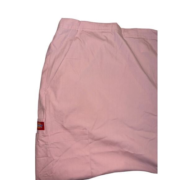 Dickies Scrub Pants Medium Pink Cargo Drawstring Workwear Uniform Pockets - Picture 1 of 7